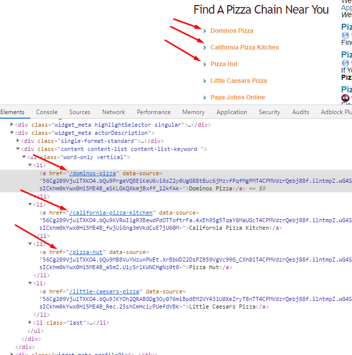 pizza.com links