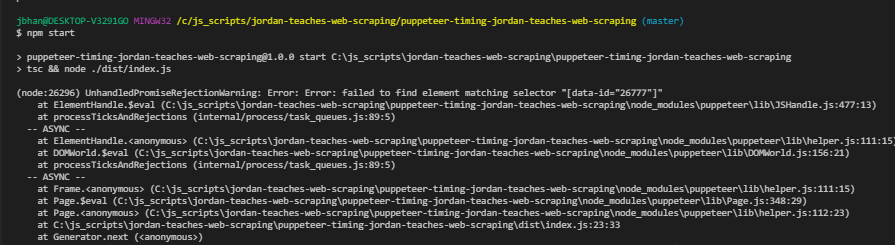 puppeteer timing failure