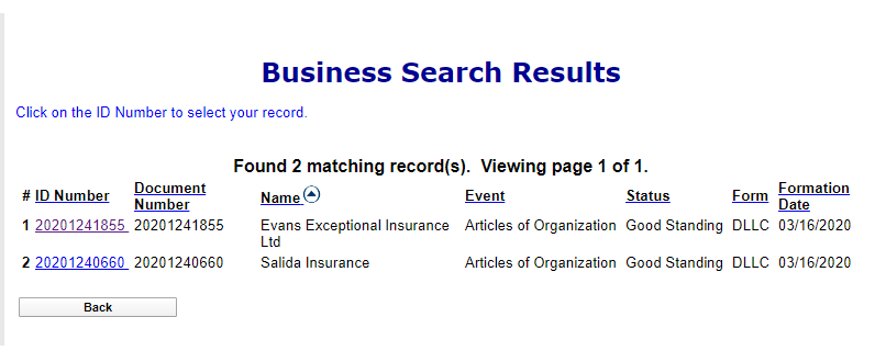 colorado secretary of state search results