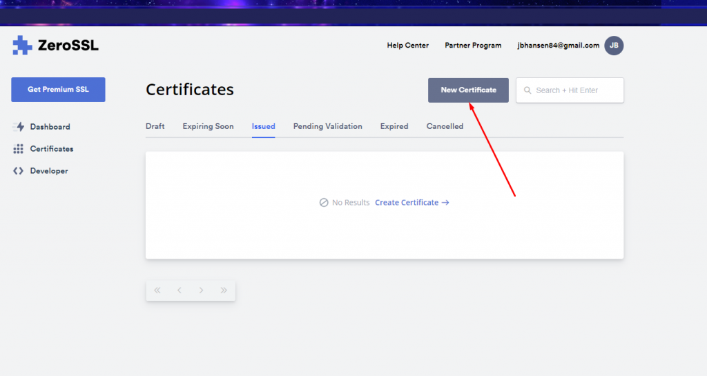 step 1 zerossl
