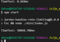 timetest result with await