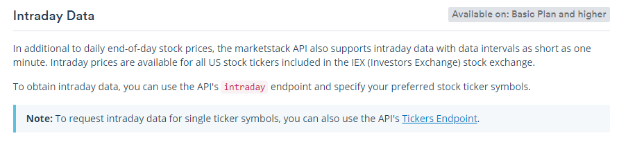 marketstack intraday