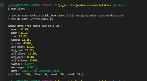 market stack eod lenovo response