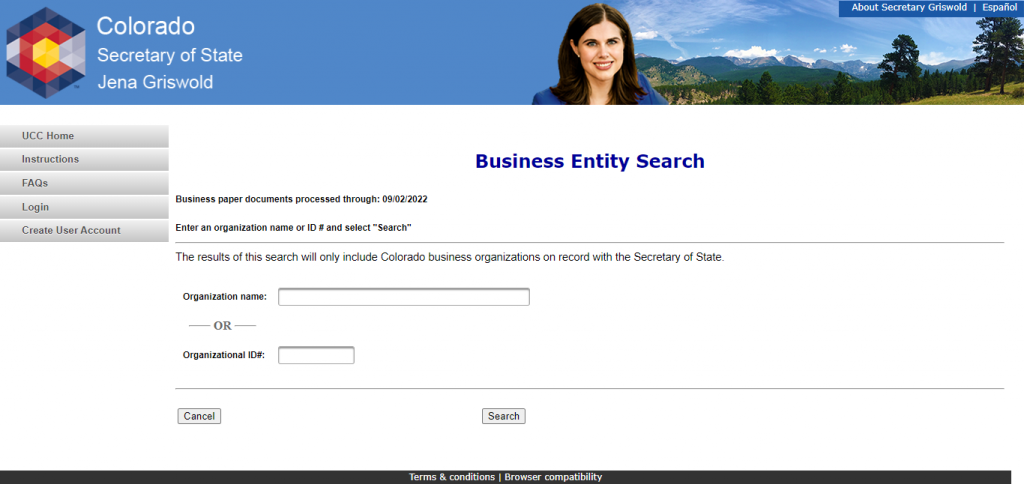Colorado secretary of state business search